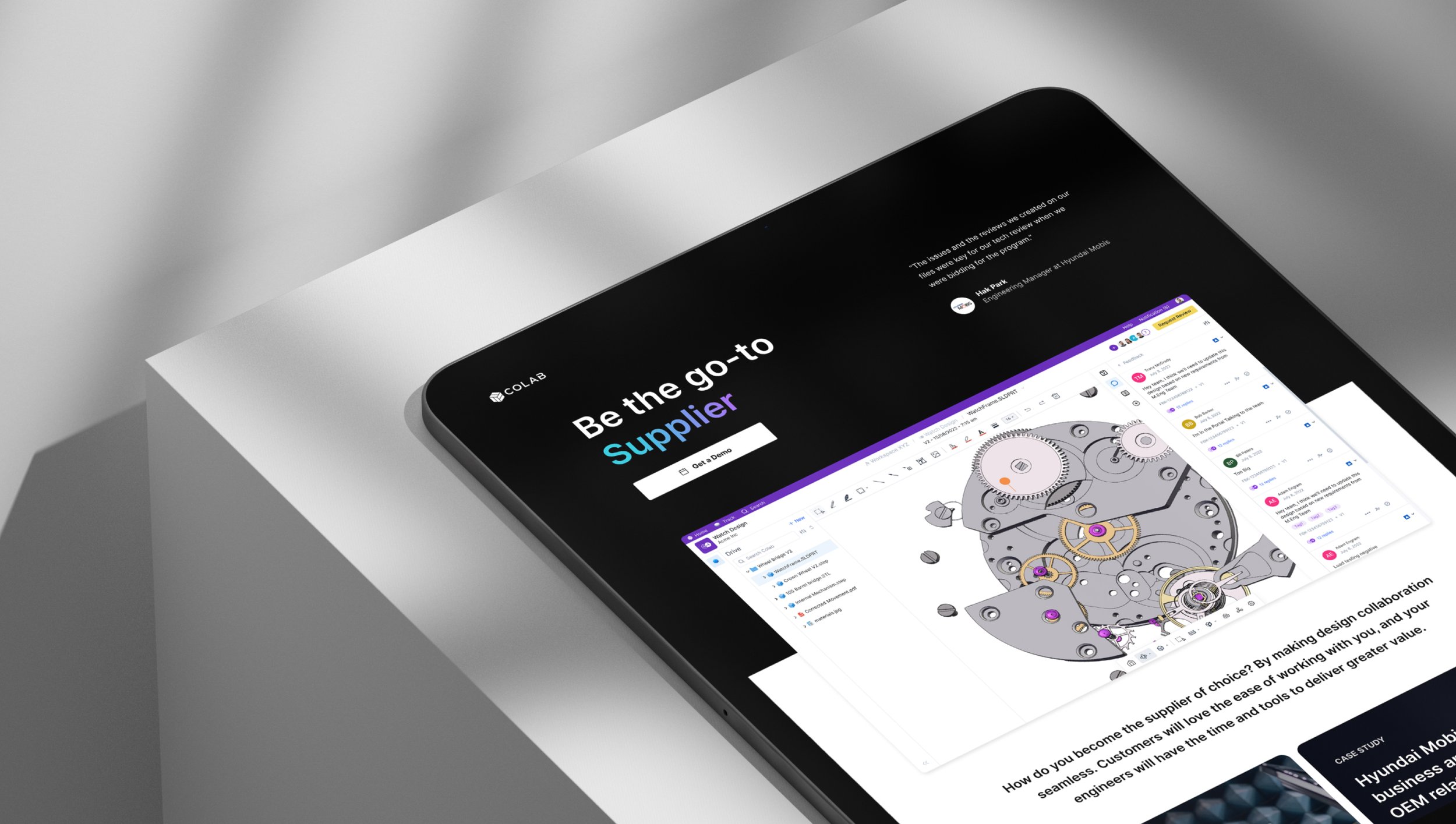 CoLab product interface